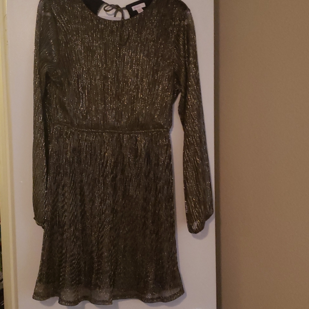 Gold long sleeve dress
